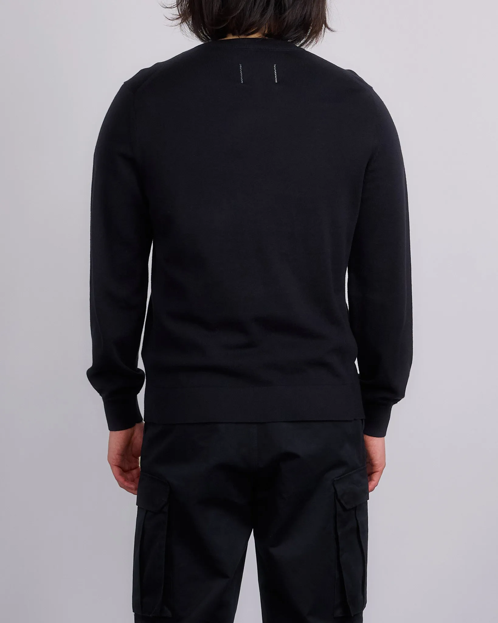 Reigning Champ Knit Cotton Cashmere Riviera Crewneck Black