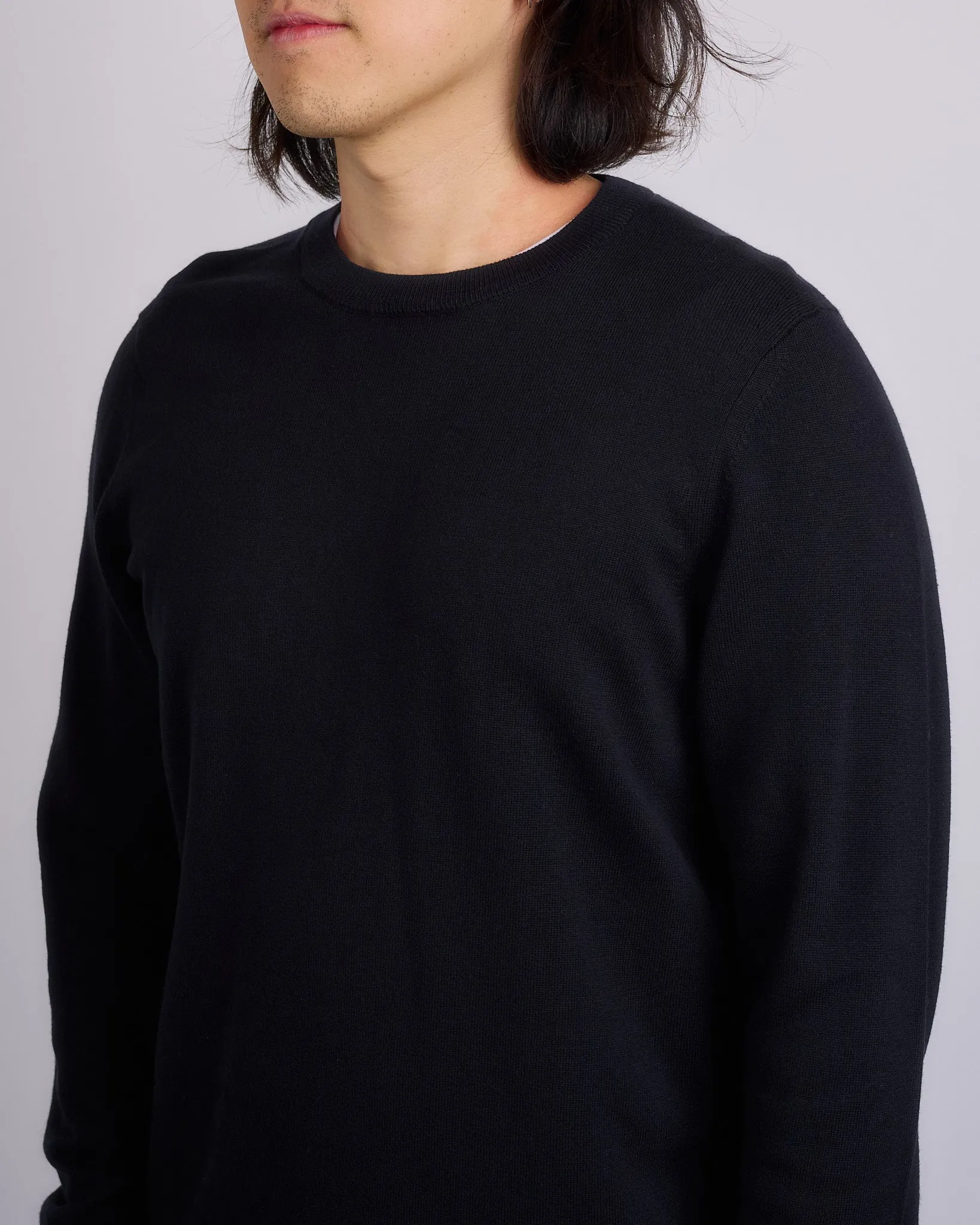 Reigning Champ Knit Cotton Cashmere Riviera Crewneck Black