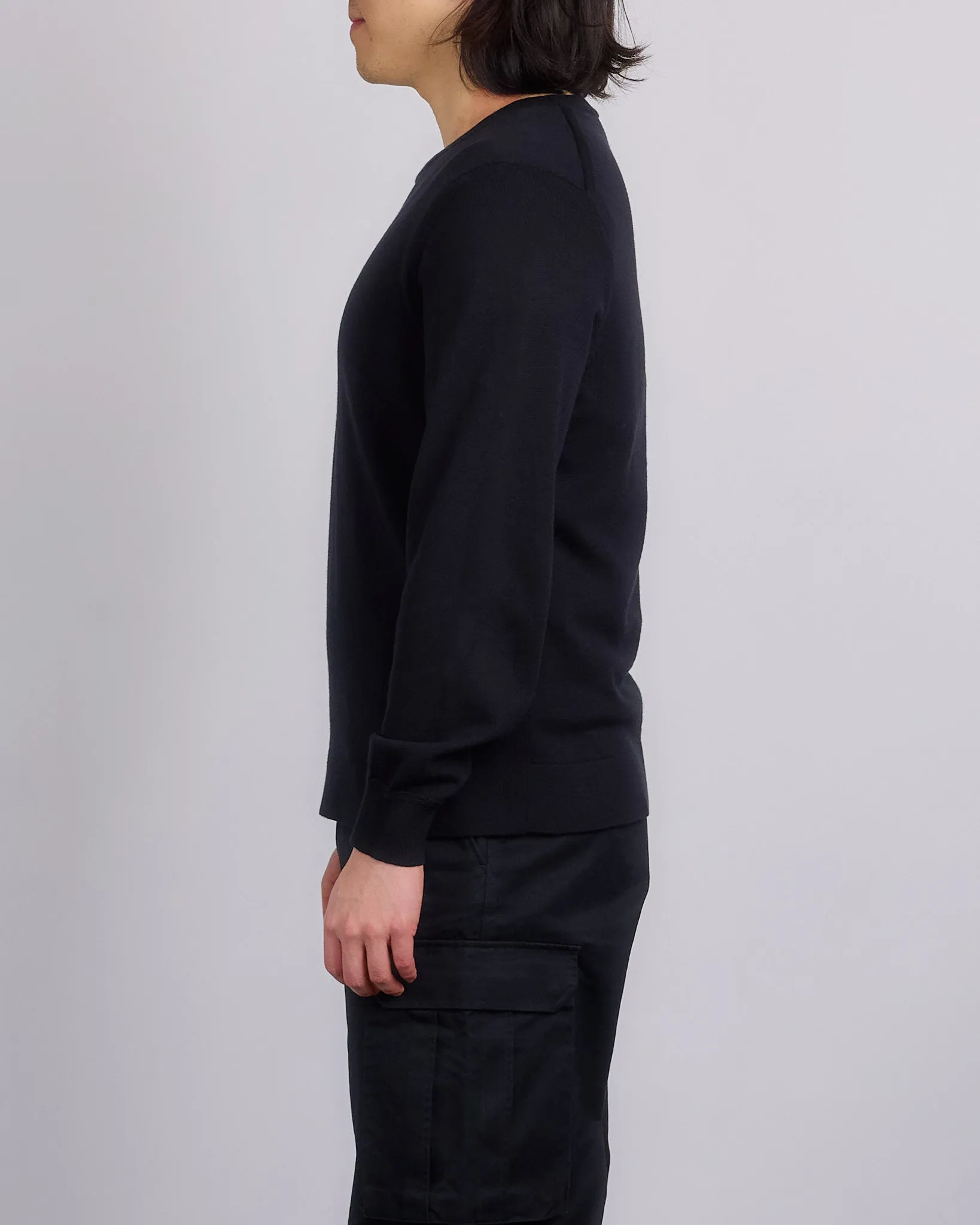 Reigning Champ Knit Cotton Cashmere Riviera Crewneck Black
