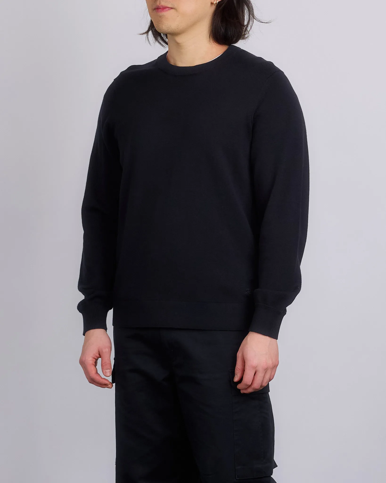 Reigning Champ Knit Cotton Cashmere Riviera Crewneck Black