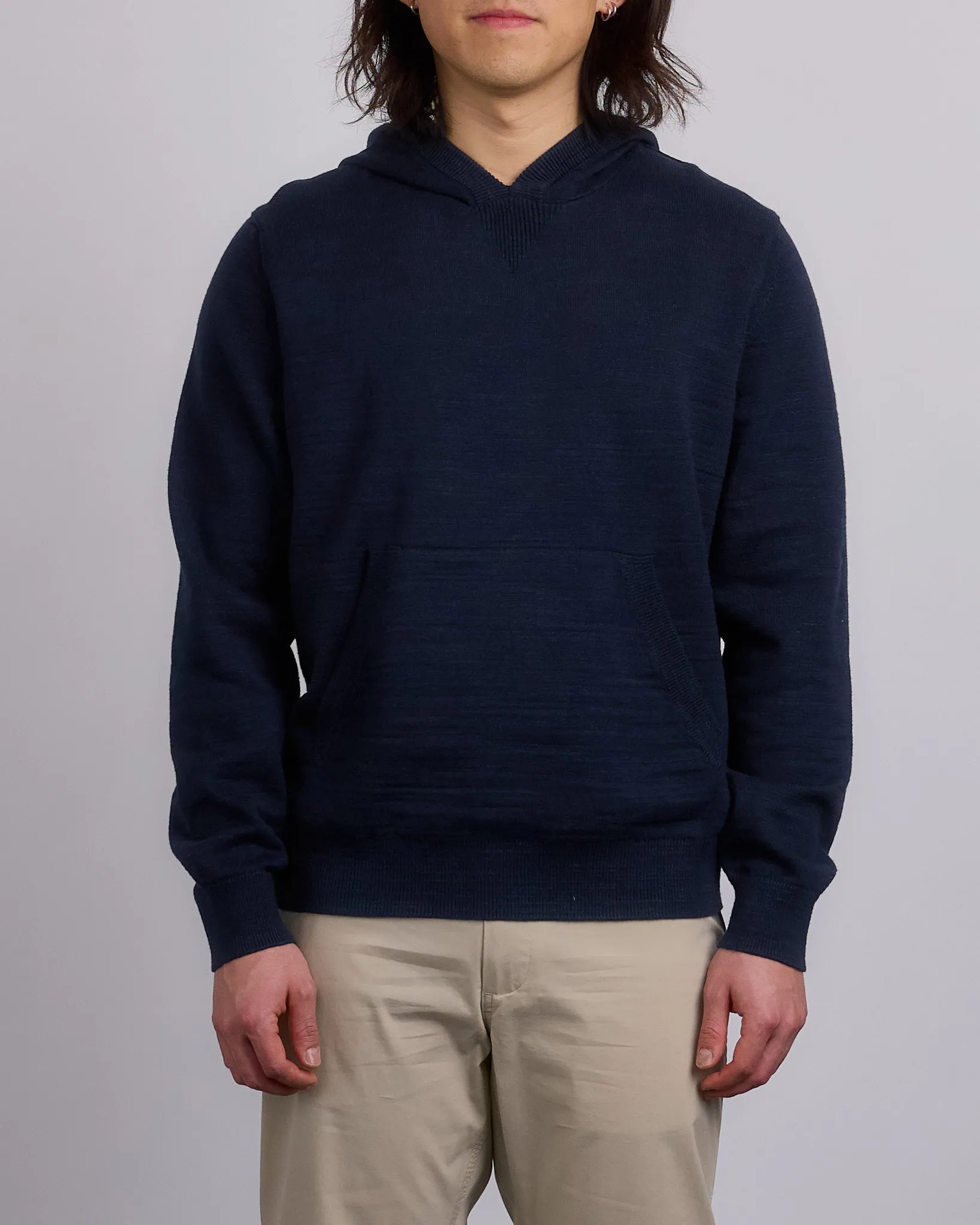 Reigning Champ Slub Knit Hoody Navy