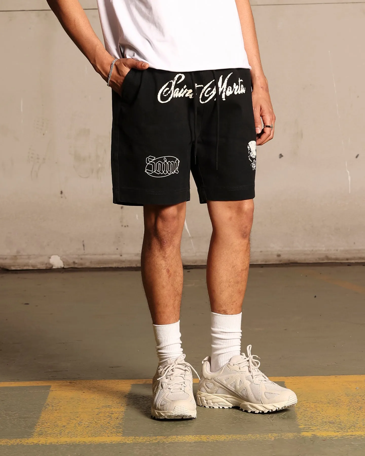 Saint Morta Roadhouse Denim Shorts Vintage Black