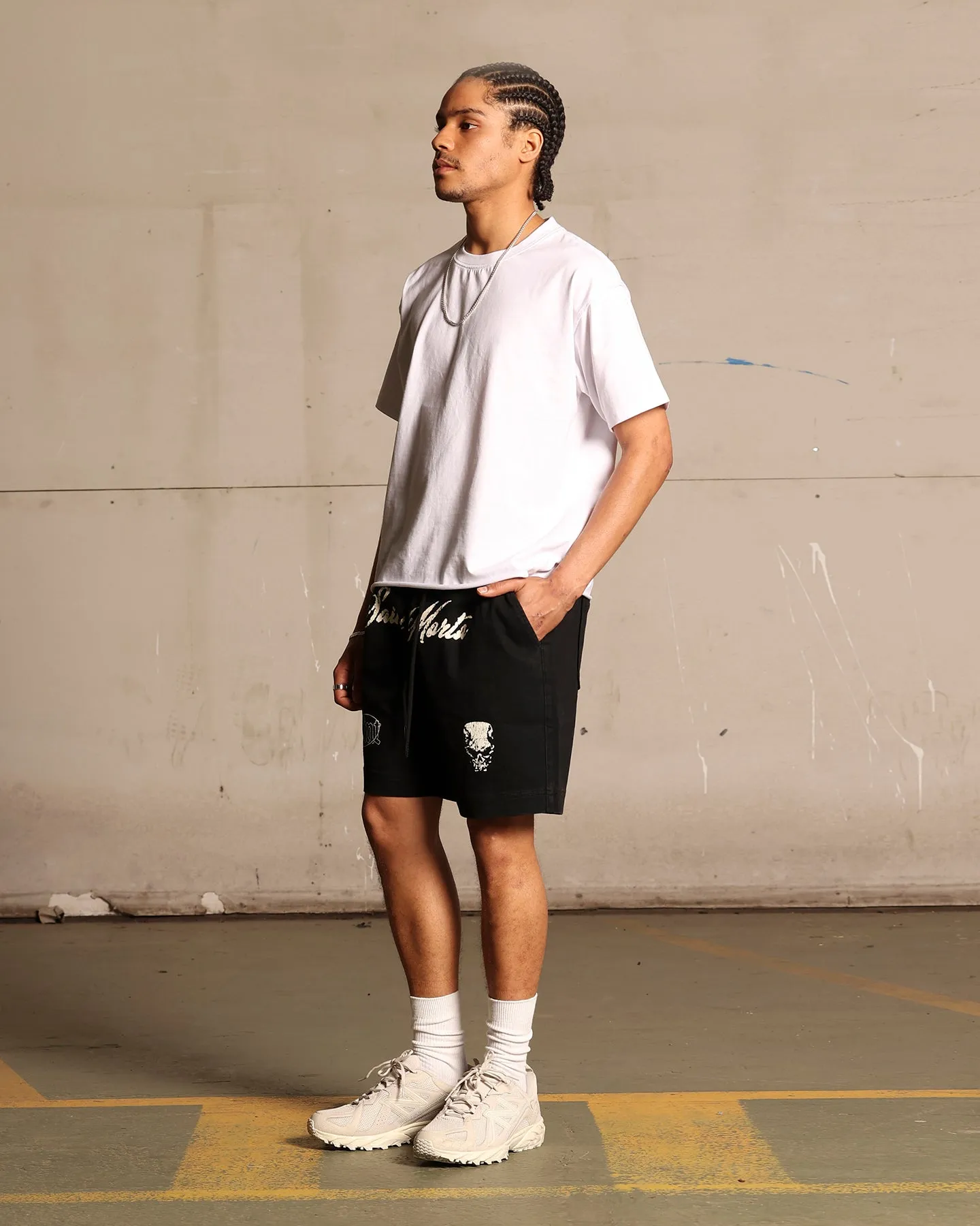Saint Morta Roadhouse Denim Shorts Vintage Black
