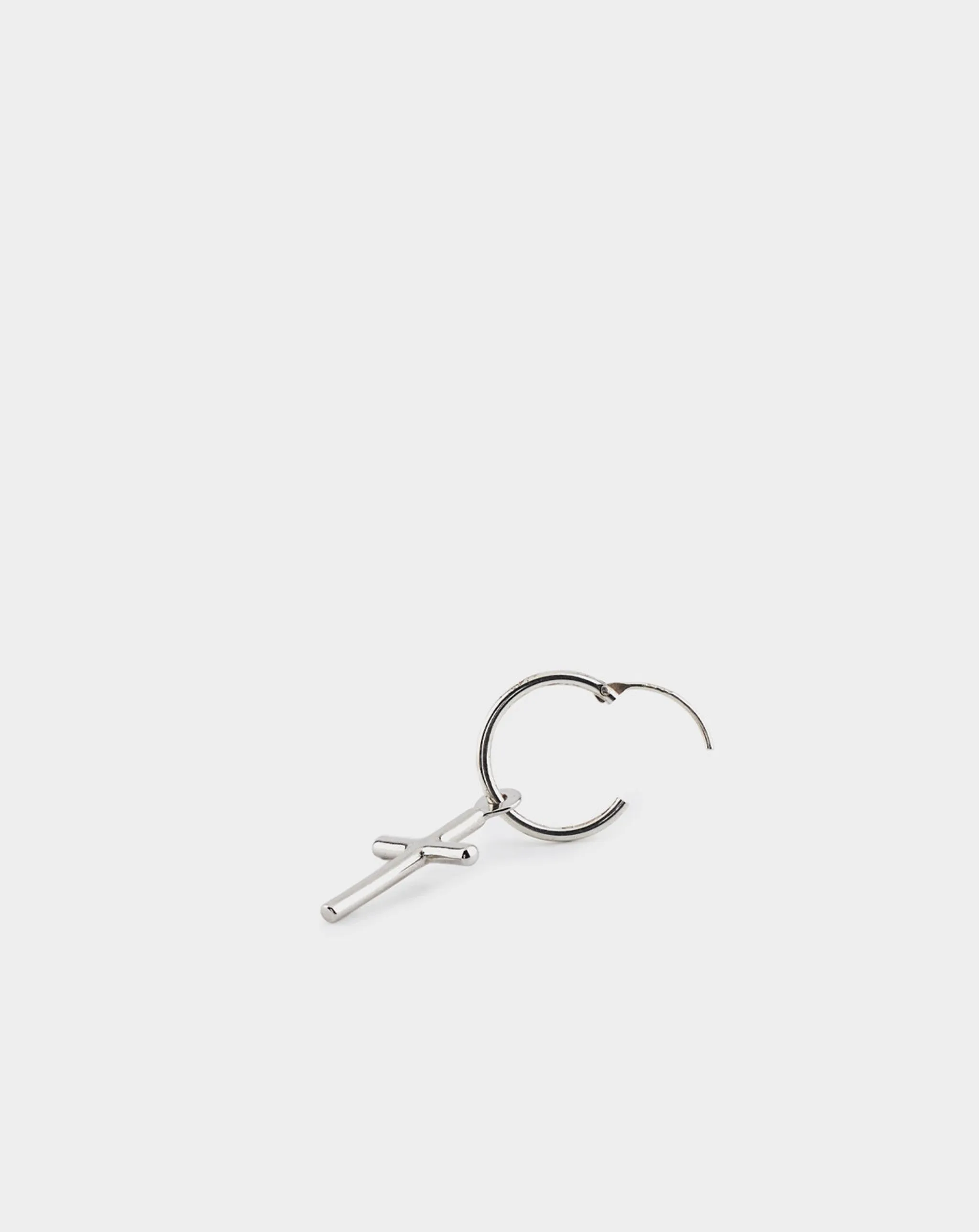 Silver Cross Earring