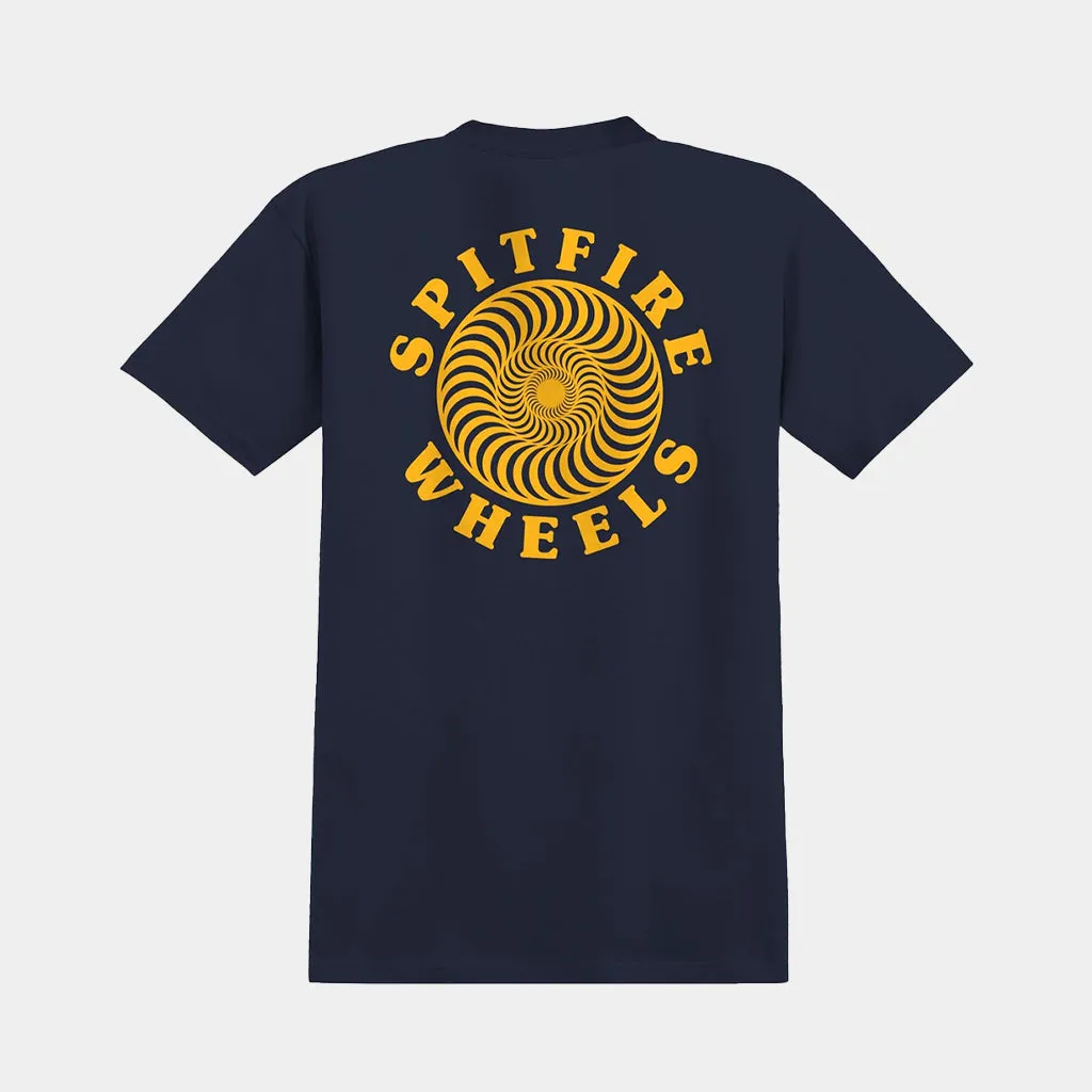SPITFIRE OG CLASSIC TEE - NAVY/GOLD