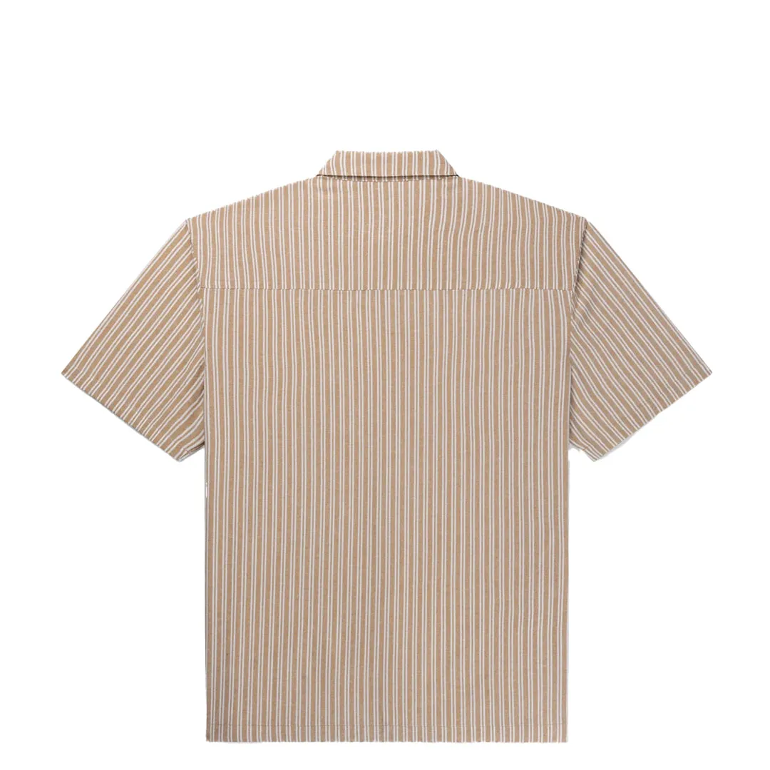 STRIPE SHORT SLEEVE SHIRT BEIGE