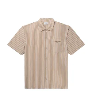 STRIPE SHORT SLEEVE SHIRT BEIGE