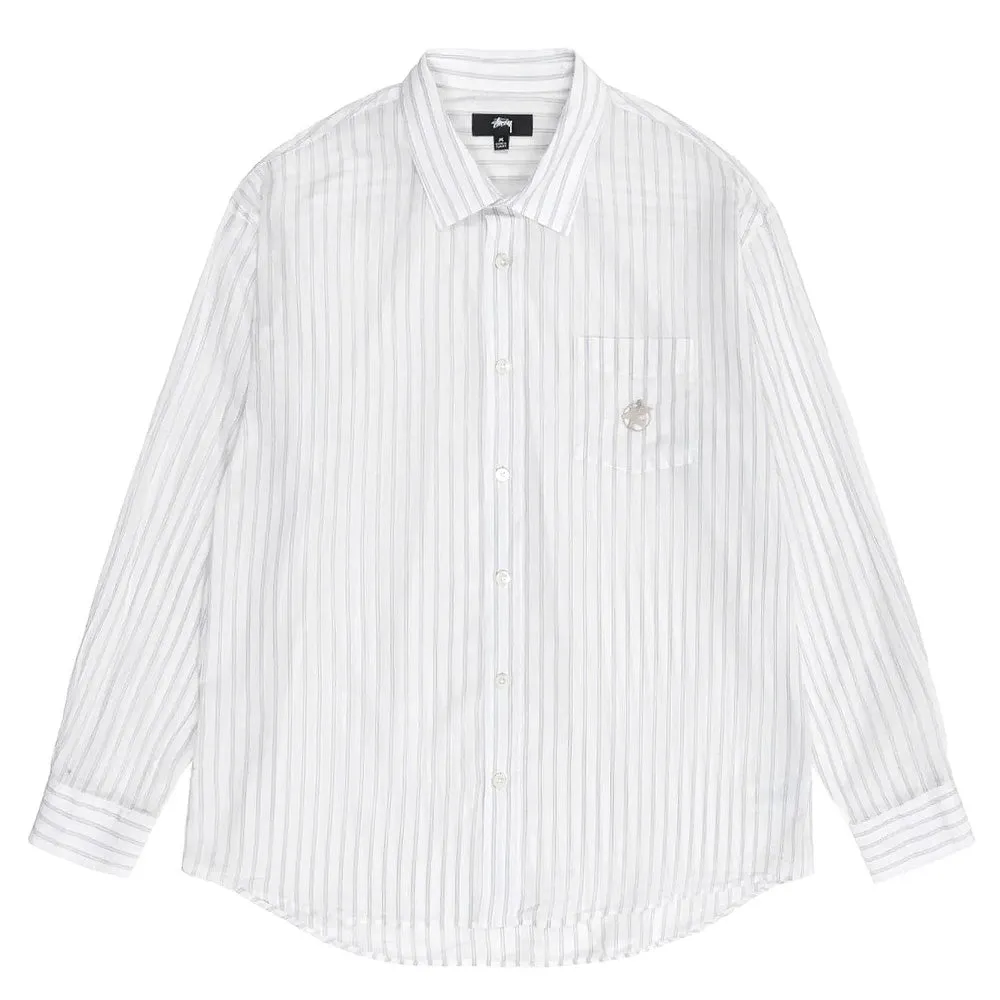 STSSY LIGHT WEIGHT CLASSIC SHIRT // WHITE