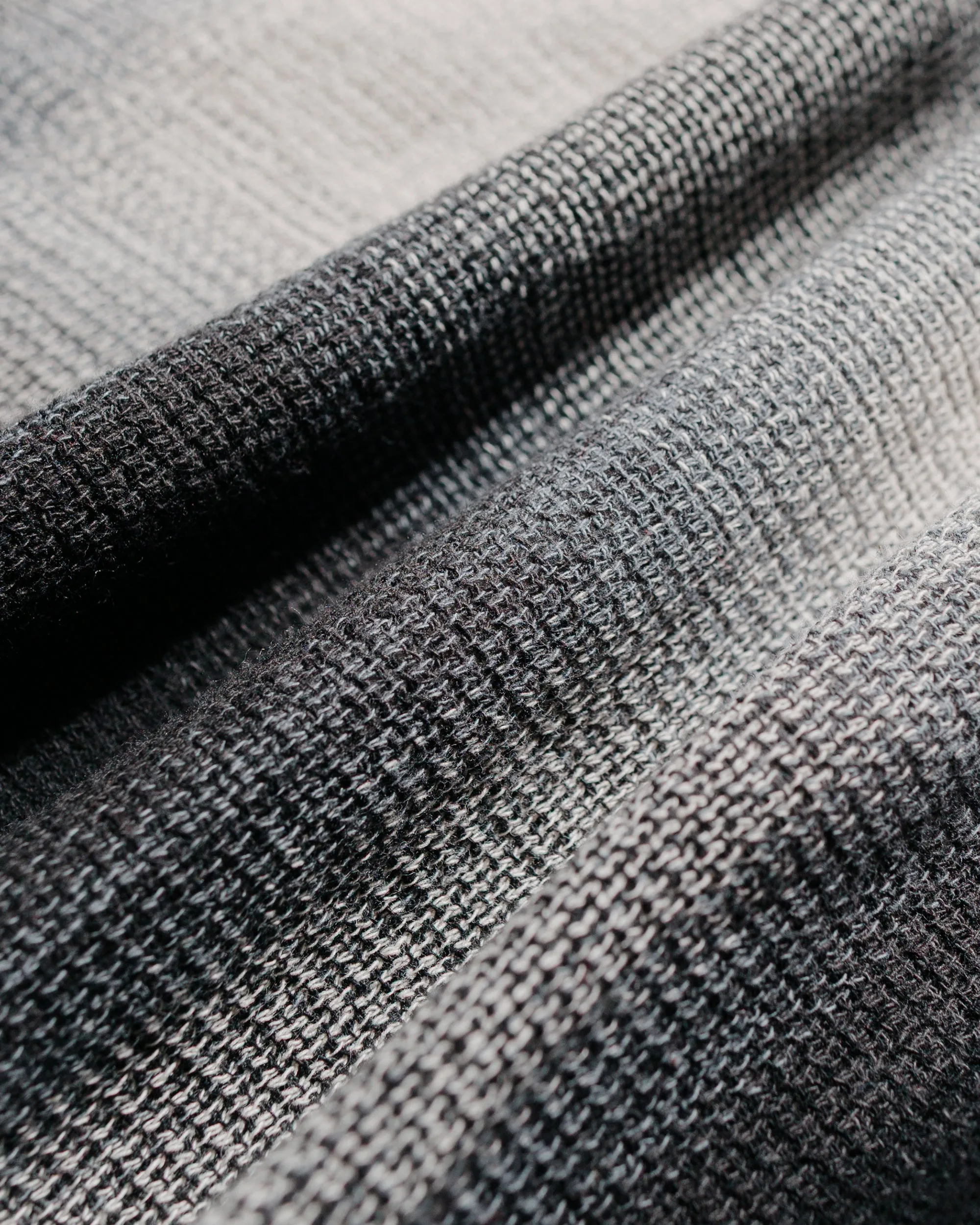 Stssy Loose Weave Plaid Shirt Grey