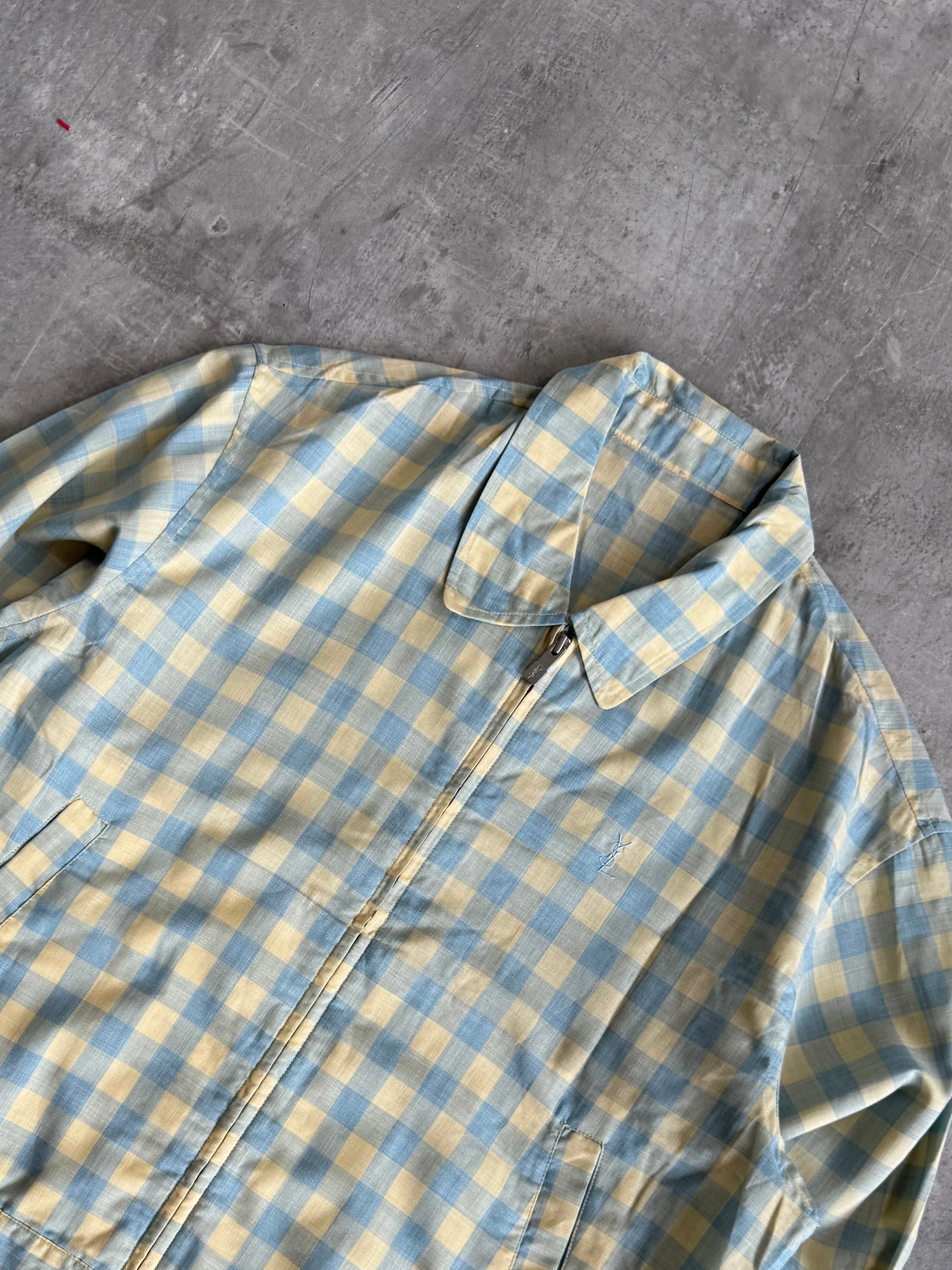 YSL Two Tone Lightweight Harrington Jacket