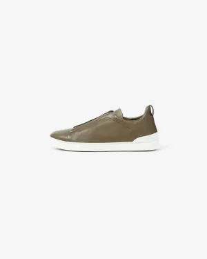 Zegna Deerskin Triple Stitch Sneakers