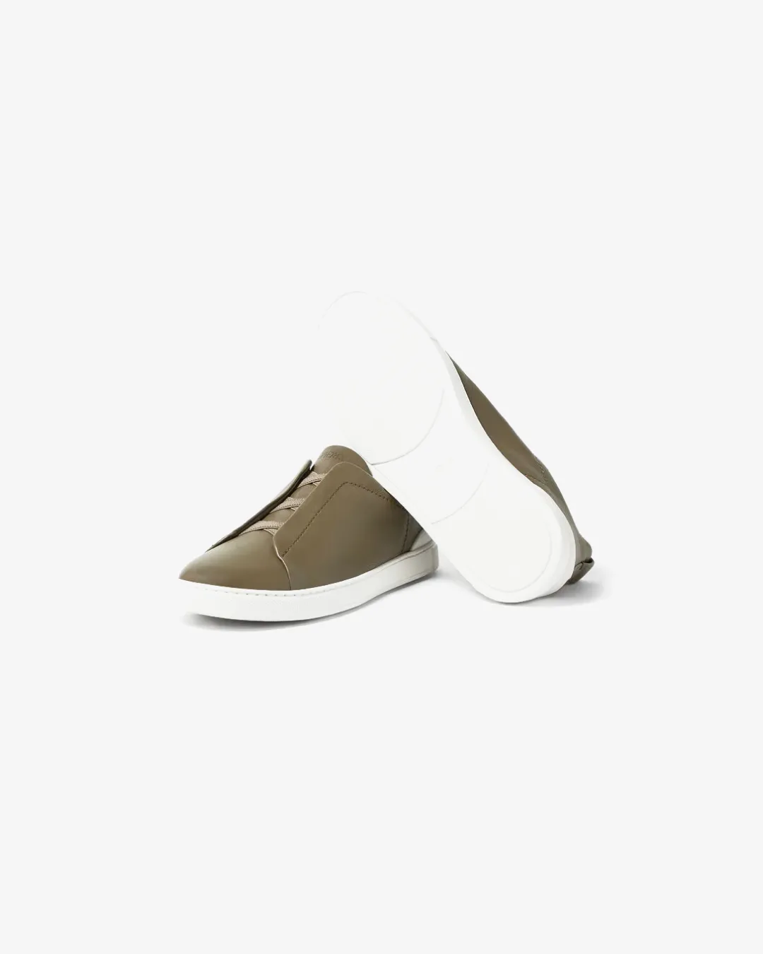 Zegna Deerskin Triple Stitch Sneakers