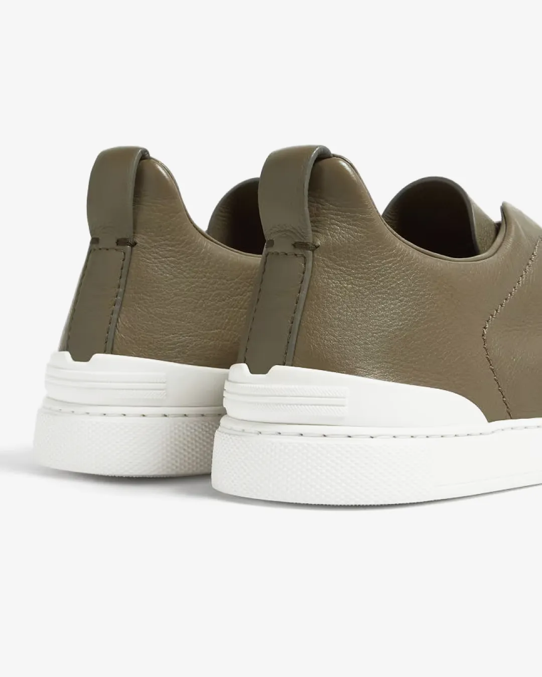 Zegna Deerskin Triple Stitch Sneakers